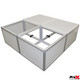 ProX 16" 2x2ft Acrylic Stage w/ Clamps and 2 side acrylic cover