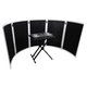 ProX LUNA White Aluminum Curved 5 or 4 Panel DJ Facade Includes Carrying Bag Black White Scrims