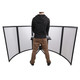ProX LUNA DJ Facade 5 Panel Curved with Black White Scrim Kit Black Hardware