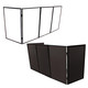 ProX 5 Panel Black Frame DJ Facade W-Stainless Quick Release 180 Deg. Hinges