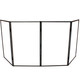 ProX 5 Panel Black Frame DJ Facade W-Stainless Quick Release 180 Deg. Hinges