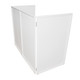 ProX Four Panel Wedding White Frame Collapse and Go DJ Facade, Two Side corner Shelves, Carry Bag, 4xBlack and 4xWhite Scrims
