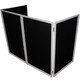 ProX Four Panel Wedding White Frame Collapse and Go DJ Facade, Two Side corner Shelves, Carry Bag, 4xBlack and 4xWhite Scrims