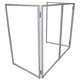 ProX Four Panel Wedding White Frame Collapse and Go DJ Facade, Two Side corner Shelves, Carry Bag, 4xBlack and 4xWhite Scrims
