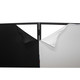ProX Four Panel Party Black Frame Collapse and Go DJ Facade, Two Side corner Shelves, Carry Bag, 4xBlack and 4xWhite Scrims