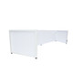 ProX White Frame 6 Ft. foldable 4 Panel Tabletop DJ Facade Front Board booth with Black and White Scrims and poratble bag
