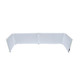 ProX White Frame 6 Ft. foldable 4 Panel Tabletop DJ Facade Front Board booth with Black and White Scrims and poratble bag