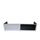 ProX White Frame 6 Ft. foldable 4 Panel Tabletop DJ Facade Front Board booth with Black and White Scrims and poratble bag