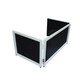ProX White Frame 6 Ft. foldable 4 Panel Tabletop DJ Facade Front Board booth with Black and White Scrims and poratble bag