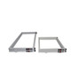 ProX White Frame 6 Ft. foldable 4 Panel Tabletop DJ Facade Front Board booth with Black and White Scrims and poratble bag