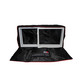 ProX White Frame 6 Ft. foldable 4 Panel Tabletop DJ Facade Front Board booth with Black and White Scrims and poratble bag
