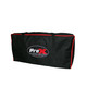 ProX White Frame 6 Ft. foldable 4 Panel Tabletop DJ Facade Front Board booth with Black and White Scrims and poratble bag