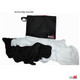 ProX Black Frame 6 Ft. foldable 4 Panel Tabletop DJ Facade Front Board booth with Black and White Scrims and poratble bag