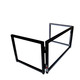 ProX Black Frame 6 Ft. foldable 4 Panel Tabletop DJ Facade Front Board booth with Black and White Scrims and poratble bag