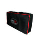 ProX Black Frame 6 Ft. foldable 4 Panel Tabletop DJ Facade Front Board booth with Black and White Scrims and poratble bag