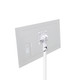 ProX Universal Laptop Tray + VESA Monitor Mounting Bracket fits on Speaker Stand 1-3/8" Pole White