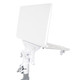 ProX Universal Laptop Tray + VESA Monitor Mounting Bracket fits on Speaker Stand 1-3/8" Pole White