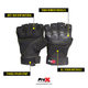 ProX X-GRIPZ Hard Rubber Knuckle Fingerless Gloves - For Truss and Stage Performance