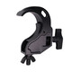 ProX Aluminum Hook Style M10 Clamp with Big Wing Knob for 2" Truss Tube Capacity 45 Lbs. Black Finish