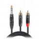 ProX XC-SYR10 Dual RCA to 1/4 Inch TRS Stereo Y-Cable for Mixers, DJ Controllers, Audio Interfaces, Recording Studios, and Professional Audio Systems
