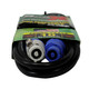ProX XC-PWC14-10 power cable package displaying the grey and blue locking power connectors designed for secure power connections in professional audio applications.
