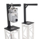 ProX Set of 2 Inverted Lighting Mount Top Plates with 24"H and 16"L, 2" OD Arm in Black