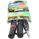 ProX XC-SYXM03 Dual XLR Male to TRS Stereo Splitter Cable with Braided Shielding, Flexible Construction, and Noise-Free Signal Transfer