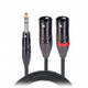 ProX XC-SYXM05 5ft Dual XLR Male to 1/4 Inch TRS Male Stereo Splitter Cable for Mixers, Audio Interfaces, Recording Equipment, and Professional Audio Systems