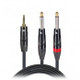 ProX XC-MYP10 10ft 3.5mm Mini TRS to Dual 1/4 Inch TS Male Audio Y Cable for Mixers, Audio Interfaces, Mobile Devices, Recording Equipment, and Professional Audio Systems