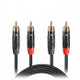 ProX XC-DRCA5 5ft Dual RCA Male to Dual RCA Male Stereo Audio Cable for DJ Mixers, Audio Interfaces, Home Audio Systems, Recording Studios, and Professional Sound Applications