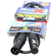 ProX XC-DMX03 professional 3-pin DMX cable with durable connectors and flexible PVC jacket for reliable DMX data transmission.