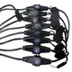 ProX XC-MEP14-529 52ft power extension cable featuring nine female Edison outlets with protective safety inserts.
