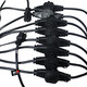 Rear view of the nine-outlet Edison power distribution assembly on the ProX XC-MEP14-529 extension cable.