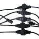 Rear view of six female Edison outlets on the ProX XC-MEP12-326 power distribution extension cable.