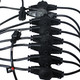 Rear view of the nine-outlet Edison power distribution assembly on the ProX XC-MEP12-529 extension cable.