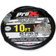 Coiled ProX XC-P143-1 1ft 14 AWG power extension cord with NEMA 5-15P plug and three female outlet connectors for power distribution applications.