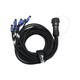 19-pin to 6x powerCON Female stage power breakout cable for LED video panels, lighting fixtures, and production systems