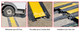 ProX 5-Channel Rubber Cable Protector Ramp Speed Bump Cover Indoor Outdoor " Supports up to 60 Tons