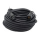 Coiled 100ft 19-pin male to female extension cable designed for LED video panels, stage lighting, and touring power distribution