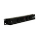 Professional stage power distribution box with powerCON TRUE1 pass-through and durable steel enclosure