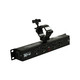 Overhead view of rack-mountable power distribution box designed for professional AV and lighting applications