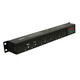 Compact powerCON TRUE1 power distribution box designed for DJs, AV systems, and stage lighting applications