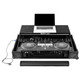 Odyssey Performance Ready Series Black 1U Case for DDJ-REV5 with Wheels and Glide Style Laptop Platform