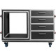 Gator GTOUR Workstation Flight Case with 12 RU Rack, Four Drawers, and Two Tables