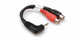 Hosa YRA-167 Stereo Breakout - Right-Angle 3.5mm TRS to Dual RCAF