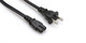 Hosa PWP-426 IEC C7 to Nema 1-15P, 18 AWG x 2 OFC, Black Zip, 8ft.