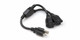 Hosa YAC-406 Power Extension Cord - NEMA 5-15R to NEMA 5-15P, 14AWG x 3 OFC, Black Jacket, 1.5ft.