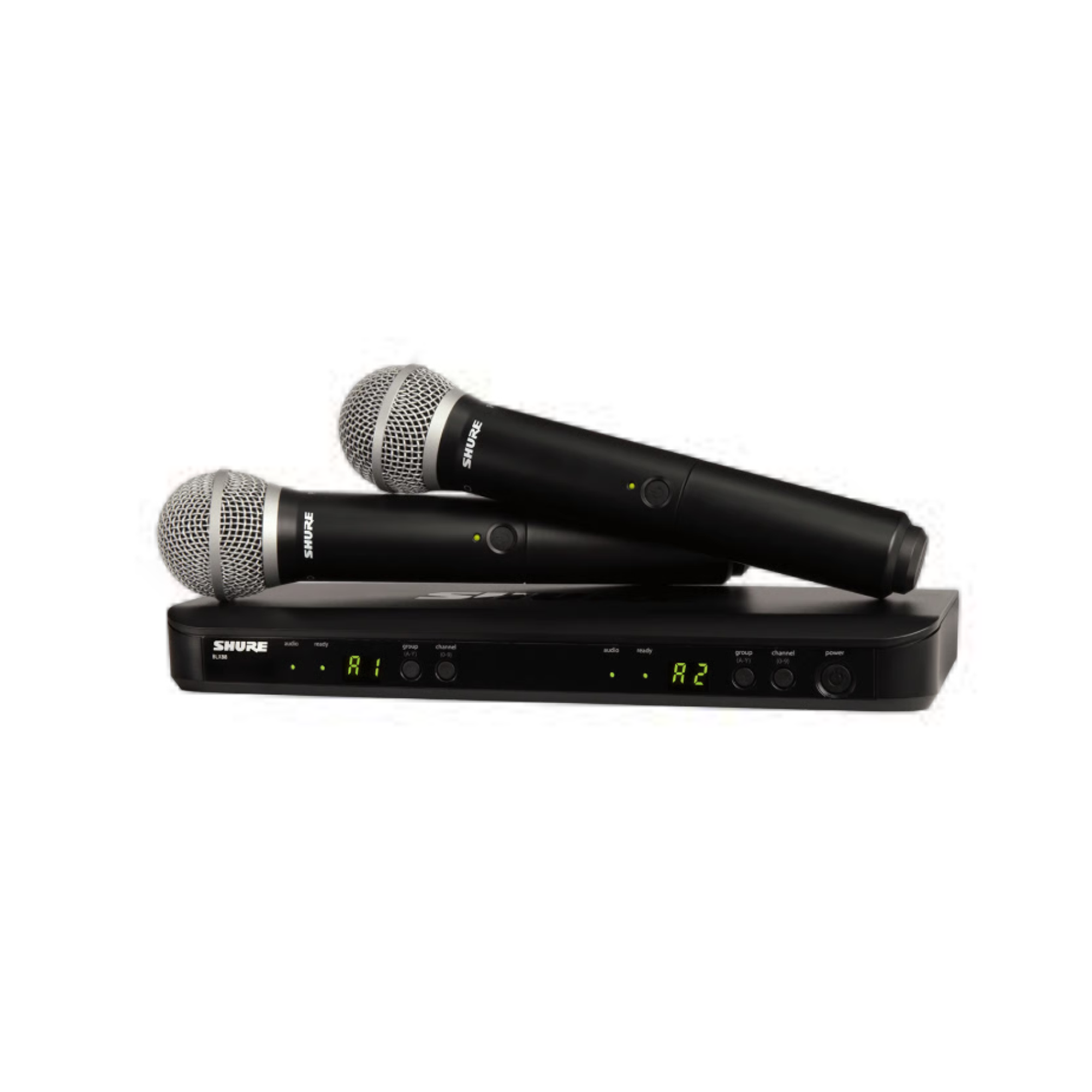 Rent the Shure BLX288/PG58 wireless microphone system for professional performances — Gear Club Direct.