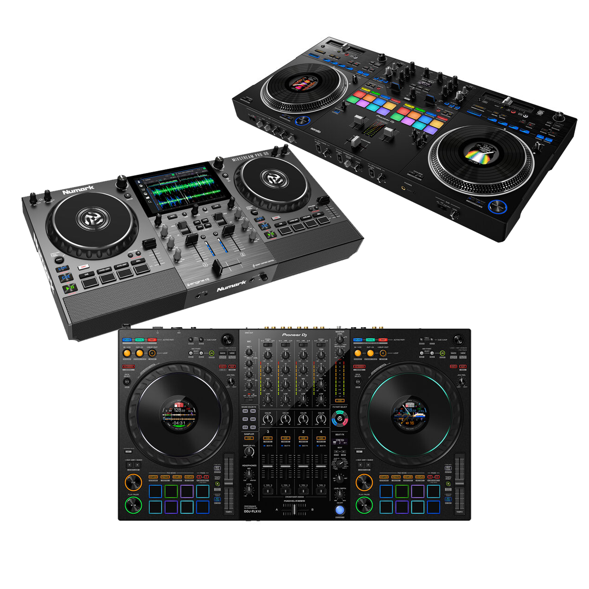 Professional DJ controller rentals for events, parties, and live performances from Gear Club Direct.