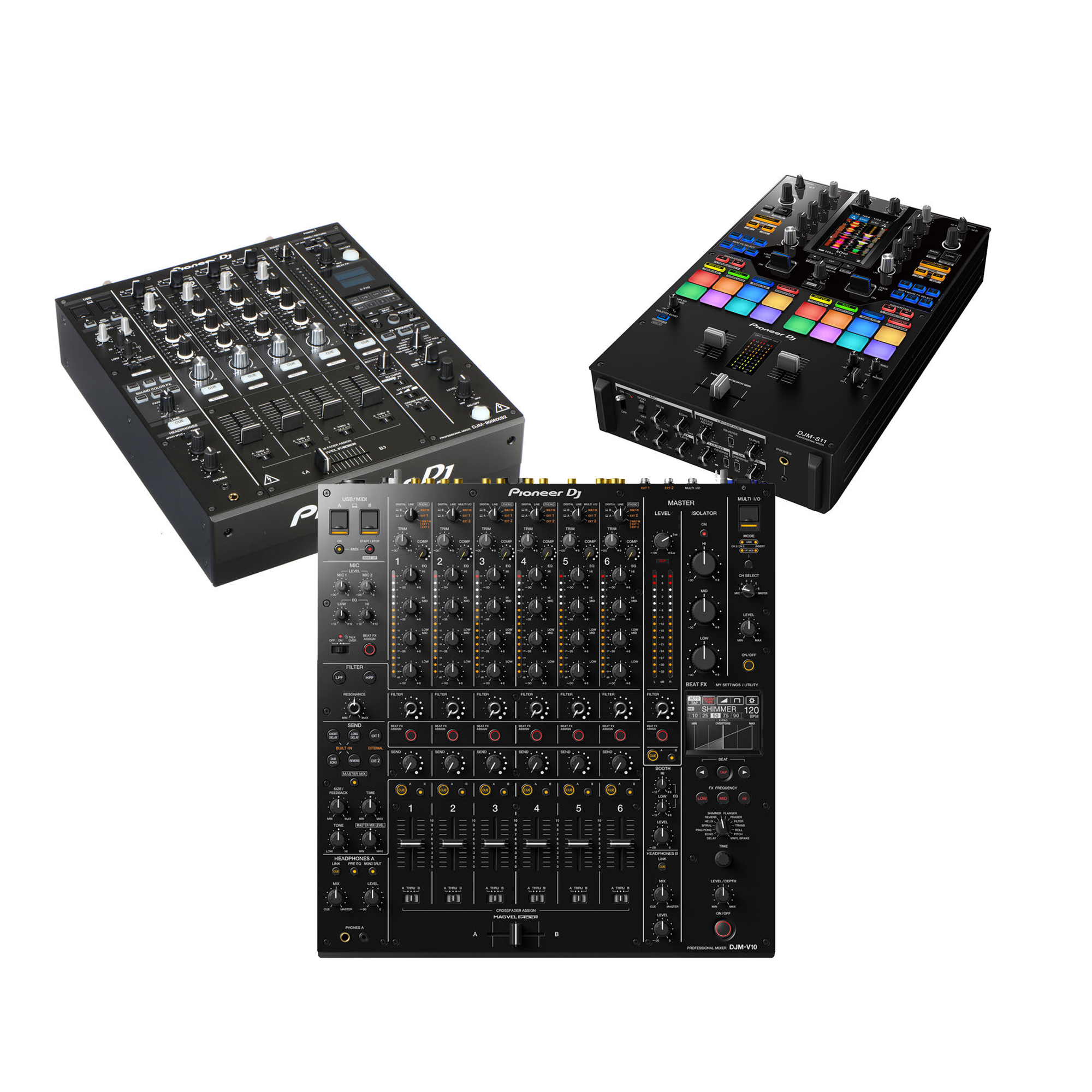 Rent professional DJ mixers from top brands like Pioneer DJ, RANE, and Allen & Heath — Gear Club Direct.